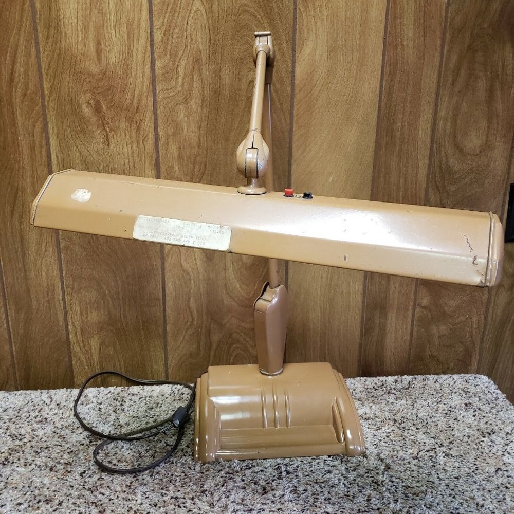 Vintage MCM Underwriter‎ Laboratories Floating Lamp Light Drafting Industrial